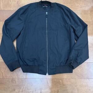 Bonobos Black Bomber Jacket with Zip Front